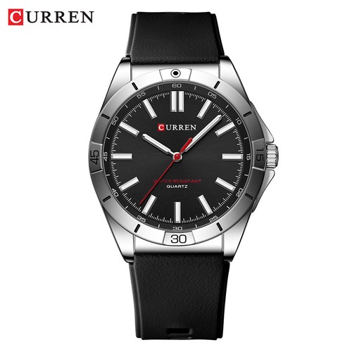 CURREN Men Quartz Watch Male Business Watches Fashion Silicone Sport Wristwatch - Picture 6 of 11
