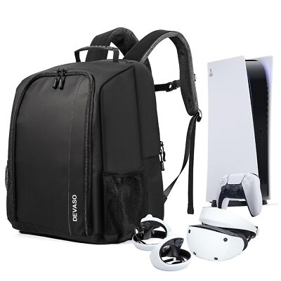 Carrying Case for PS5 Slim PSVR2 Gaming Console Accs Travel Backpack Storage Bag