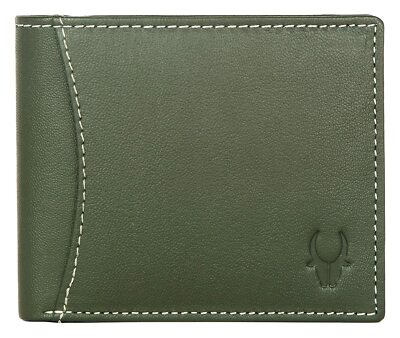 New Premium Quality Bi-fold Leather Wallet for Men Green Colour
