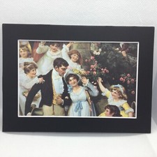 New Handmade 5x7 Matted  Old Fashioned Bride  Groom Send Off Free Ship 105