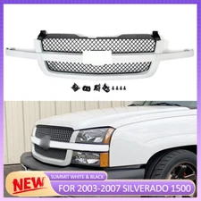 For 2003-2007 Chevrolet Silverado 1500 2500 Summit White Grille Black Mesh Grill