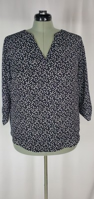 chaus split neck blouse