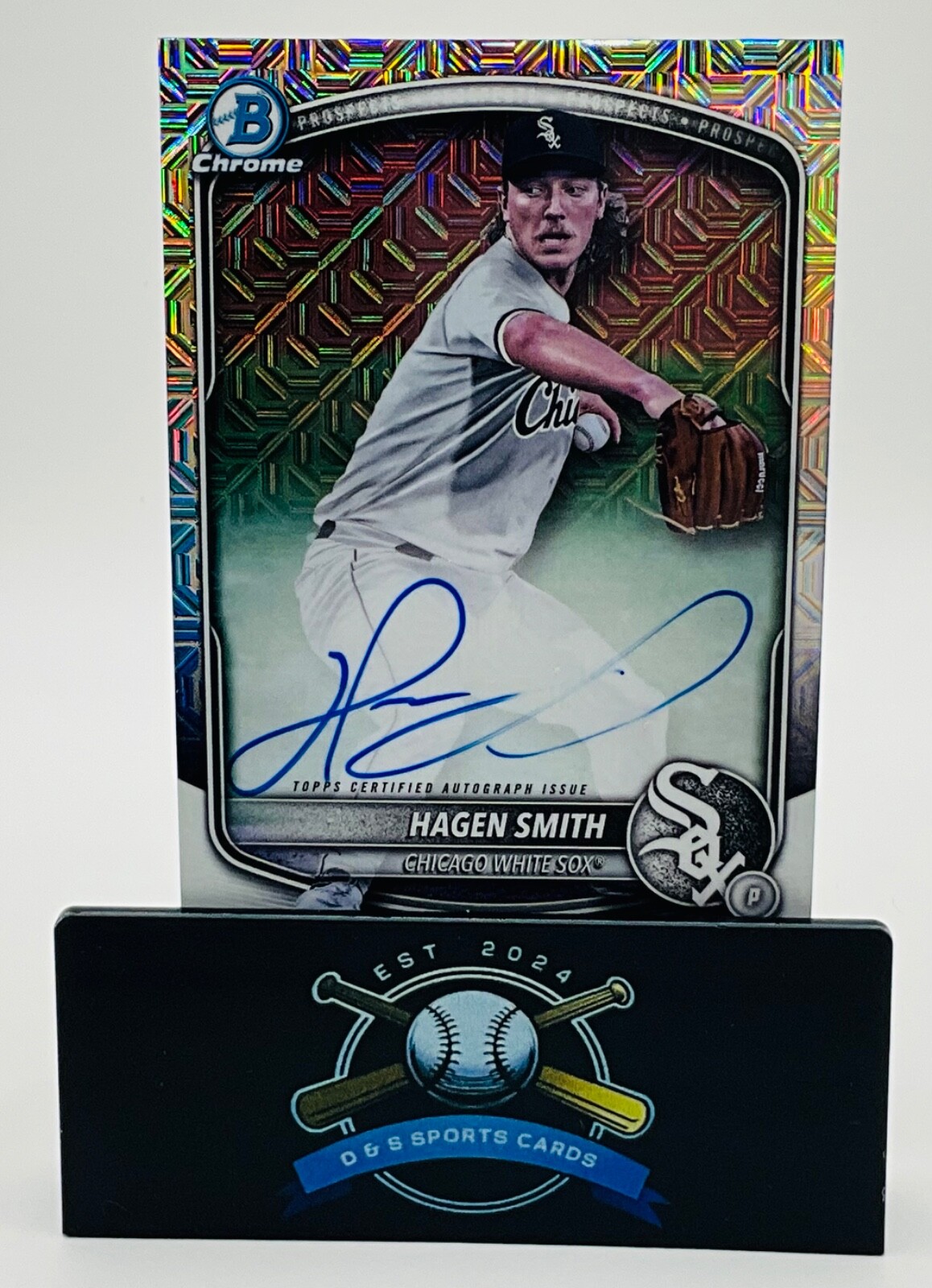 2025 Bowman Hagen Smith Chrome Mega Autographs Mojo Refractor Auto #BMA-HS