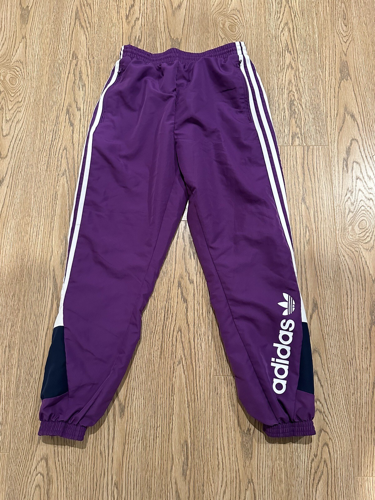 EUC Women's Adidas Pants Purple Windbreaker Track Joggers Sweatpants Small S eBay
