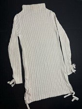 Asos Sweater Dress Women's 6 Ivory Long Sleeve Turtle Neck