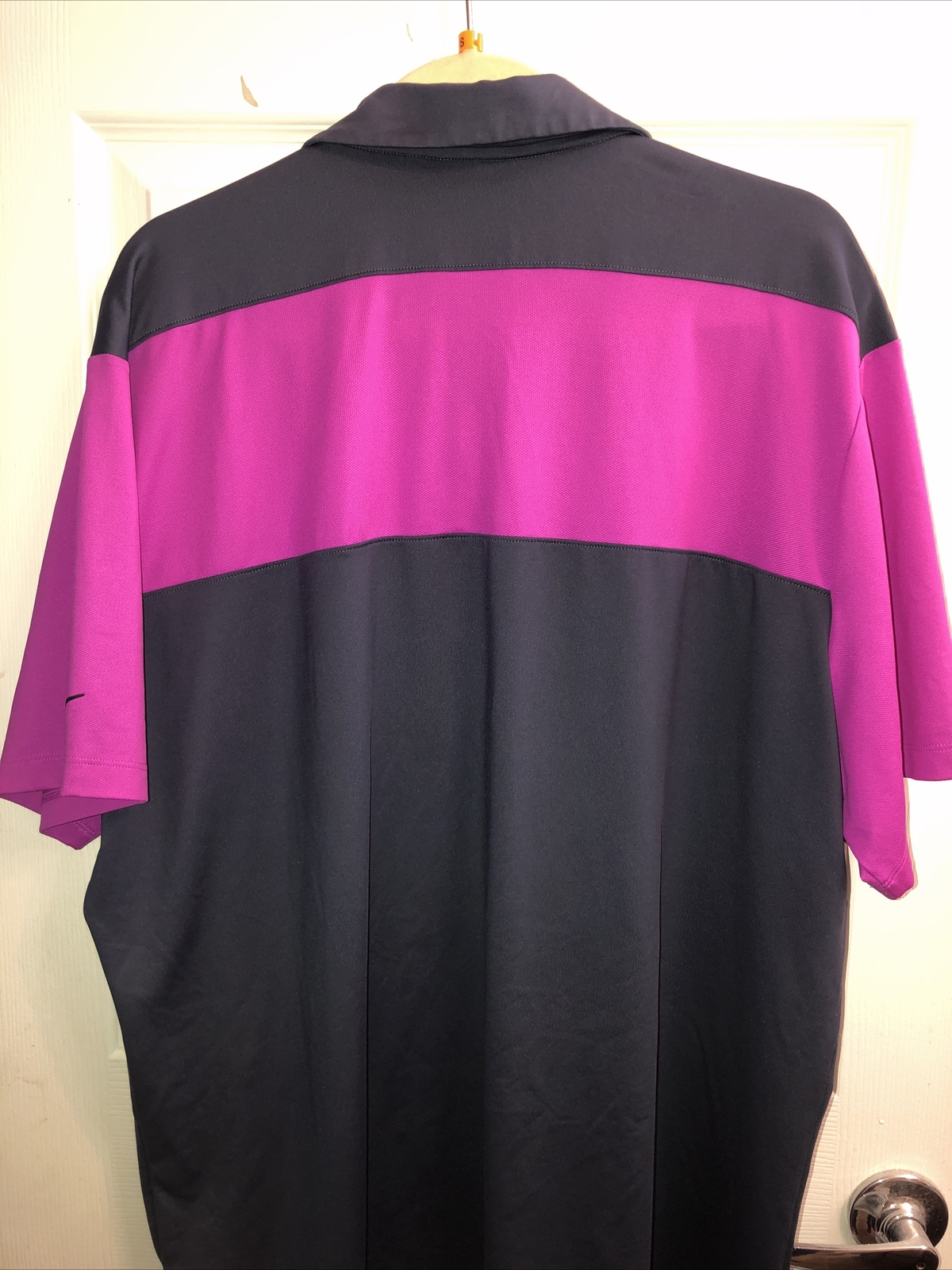 mens nike golf polo grey and pink XL eBay