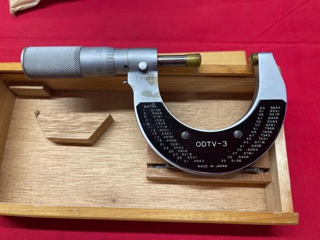 Fowler ODTV-3 Outside Micrometer 1-2" VINTAGE!! - Image 2 of 3