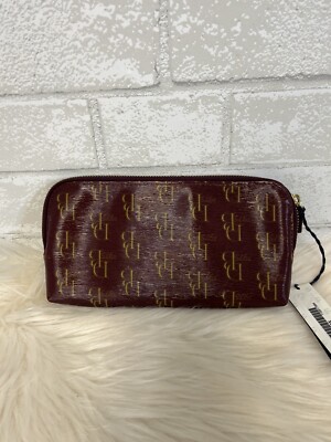 Dooney & Bourke Signature 1975 Zip Around Bordeaux Patent Leather 