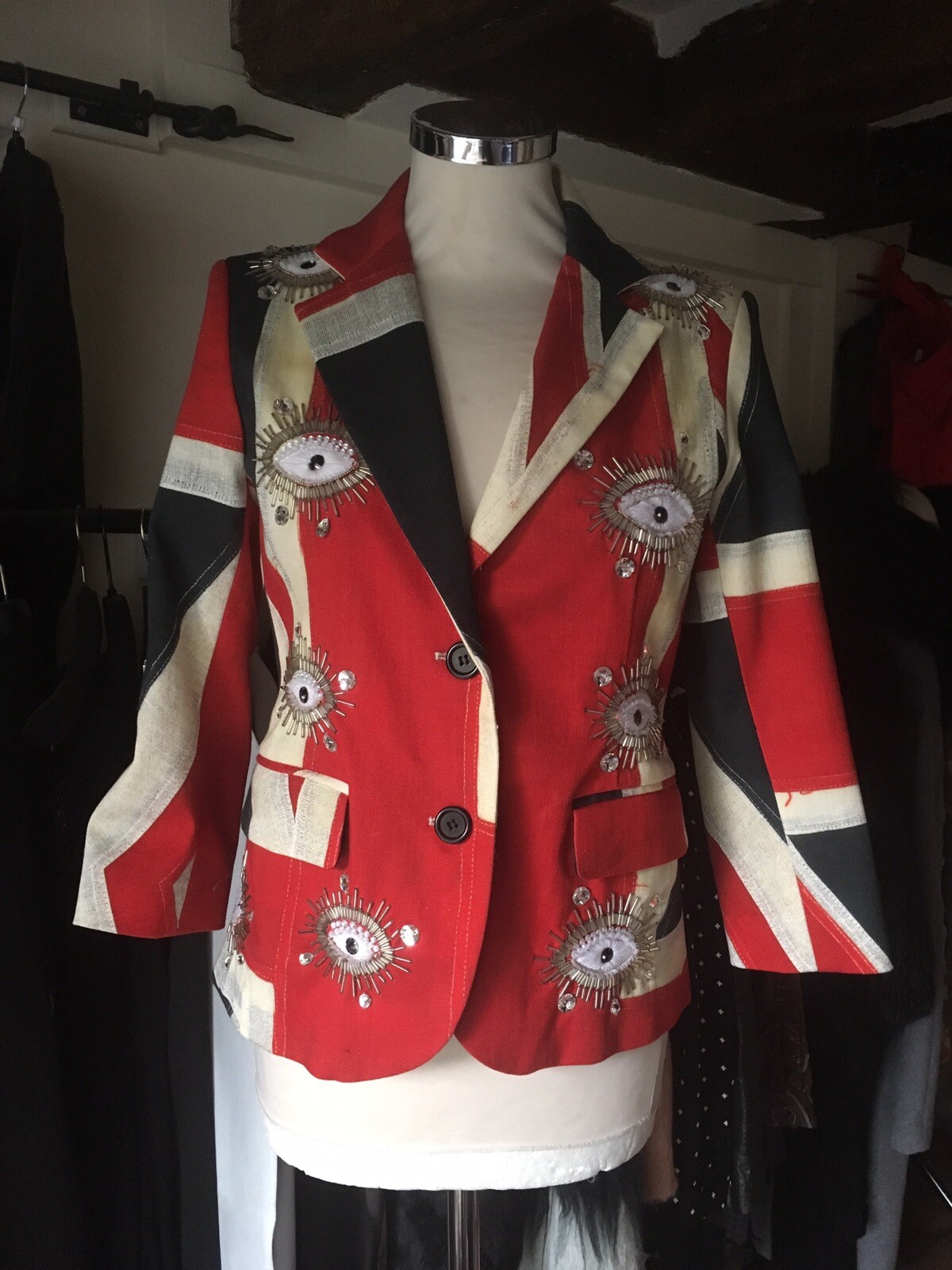 Unique LIBERTINE Union Jack Embellished Blazer Jacket - One-Off image 6