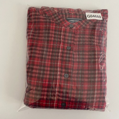 Land’s End Shirt 22W Red Multicolor Plaid Cotton Pintucked Buttons Popover Tunic - Picture 10 of 10