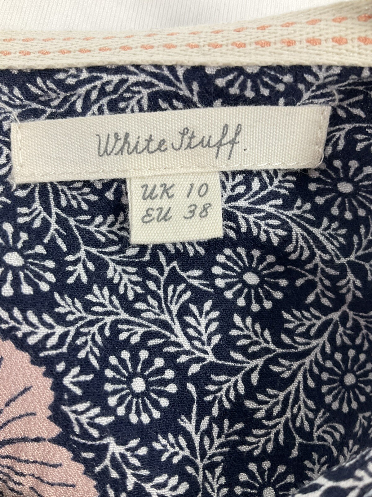 white stuff patchwork print pattern 3/4 sleeve wo… - image 8