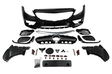 For 16-18 Mercedes W213 E Class E63 Amg Style Chrome Trim Front Bumper With Pdc