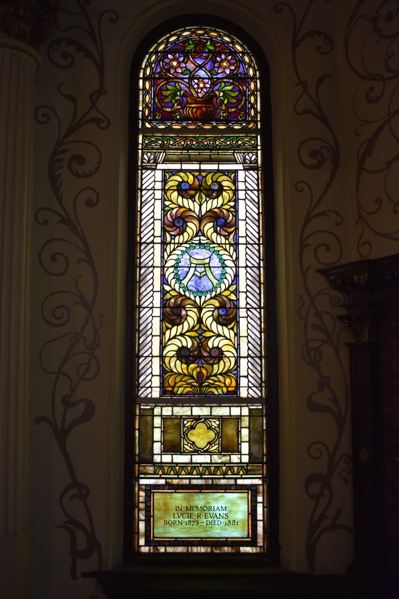 A Pair of Genuine Tiffany Studios Stained Glass Windows, Signed