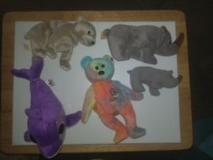 lot of 5 ty beanie Without Tags