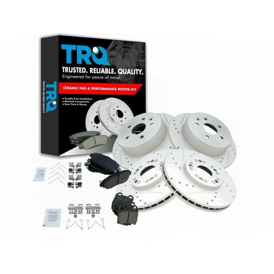 Nuevo kit de pastillas de freno y rotor trasero delantero TRQ para Lexus GS300 GS400 GS430 1998-2010 Foto 2 de 3