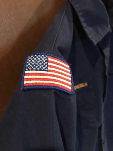 Youth Large Vintage BSA Boy Scouts of America Short Sleeve Shirt USA Navy Blue - Picture 3 of 8