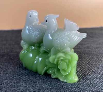 Glow in the Dark Mandarin Duck Statue Love Happiness Harmony Feng Shui Decor