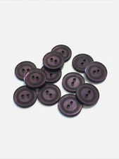 24 Buttons Shiny Mirror Purple Plastic Flat 2-Hole Sew Through Sewing 21 mm BL57