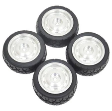 Alu Wheels w/Rubber Tires for Tamiya M03 M04 M05 M-05Ra M06 SW-01 Mini M-Chassis
