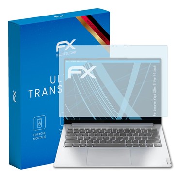 atFoliX 2x Schutzfolie für Lenovo Yoga Slim 7i Pro 14 Inch klar