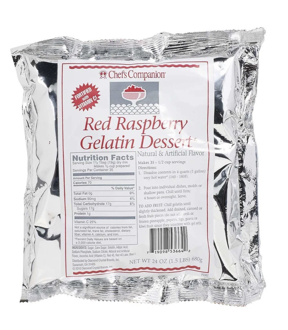 Raspberry Gelatin Chefs Companion 1.5 Lb bag | eBay