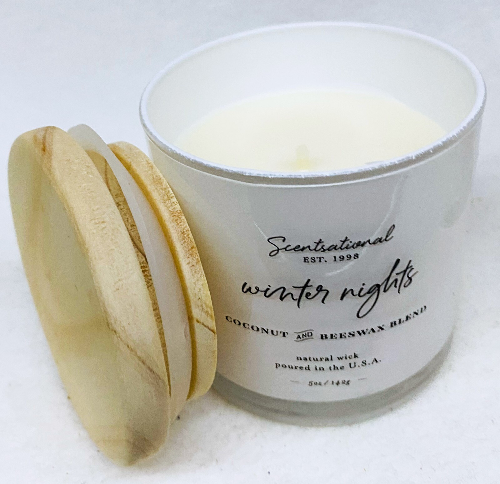 3 Scentsational WINTER NIGHTS Coconut Beeswax Blend Small Candle Mini 5
