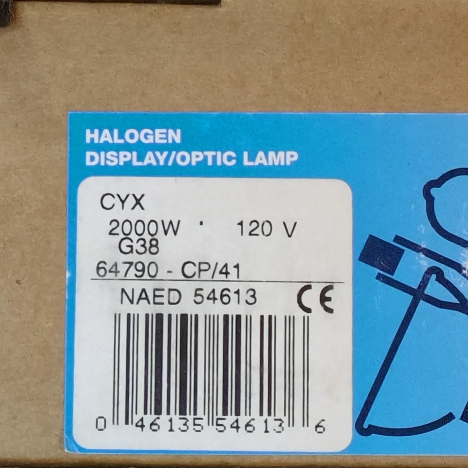 Osram CYX 2000w 120v G38 Base Halogen Bulb - Stage Studio Lamp - Image 4 of 4
