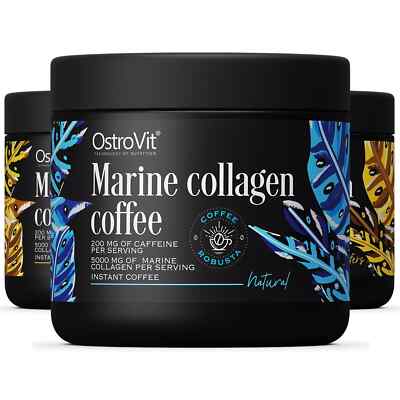 MARINE COLLAGEN COFFE - 200 mg caffeine & 5000 mg hydrolyzed fish peptides