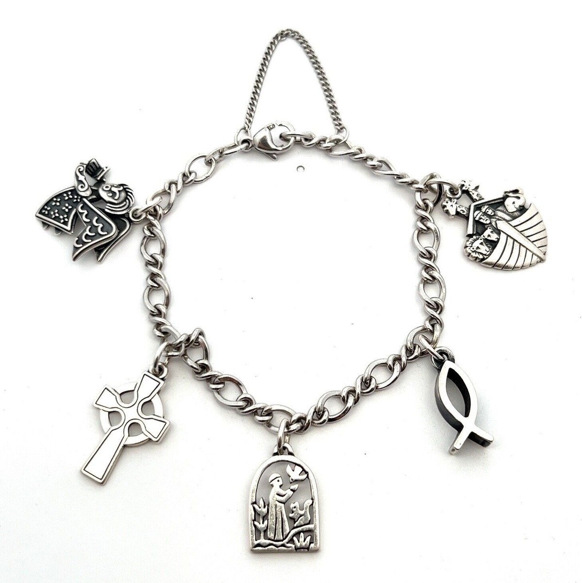 Authentic James Avery Charm Bracelet (5 Charms) 925 Sterling  Silver