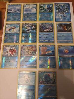 Lot of 14 Holographic Pokemon Cards, water type | eBay
