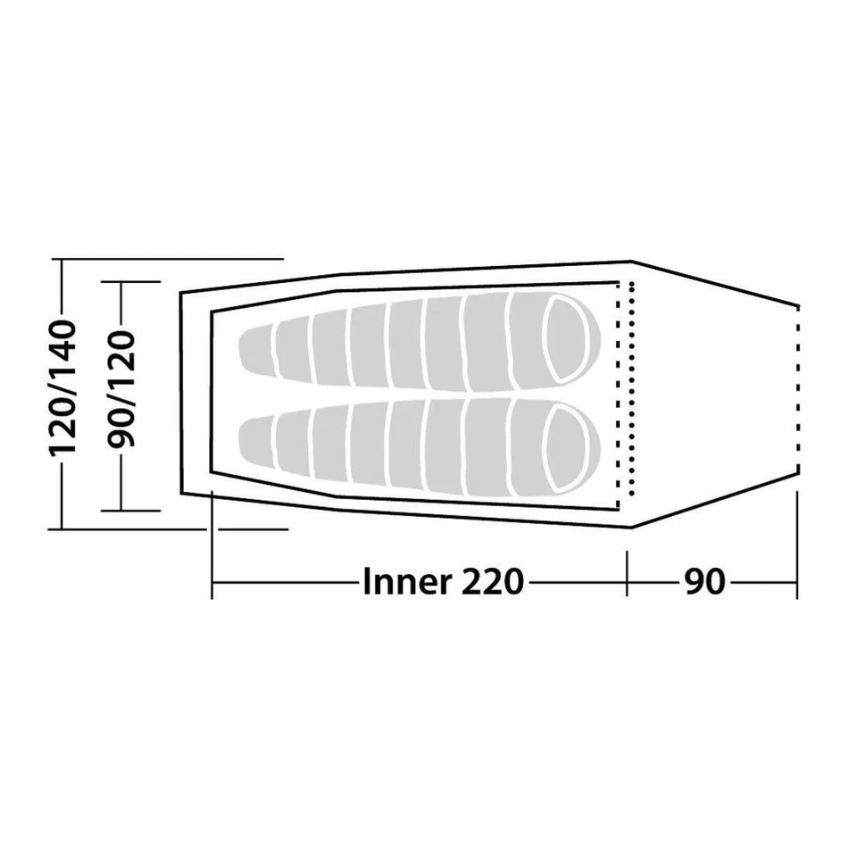 Robens Zelt 'Arch' Tunnelzelt nur 1,8 Kg viel Platz schnell aufgebaut leicht NEU - Bild 2 von 4
