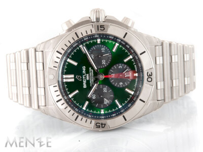 NEU - Breitling Chronomat B01 AB01343A1L1A1 Edelstahl 42mm Grün 2022 Uhr (13936)