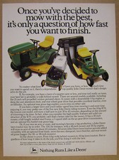 1984 John Deere 116 Tractor R70 Riding & 21 Mower photo vintage print Ad