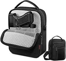 Pistol Carry Case Gun Shoulder Bag, Tactical Handgun Holster Duffle Padded Pouch