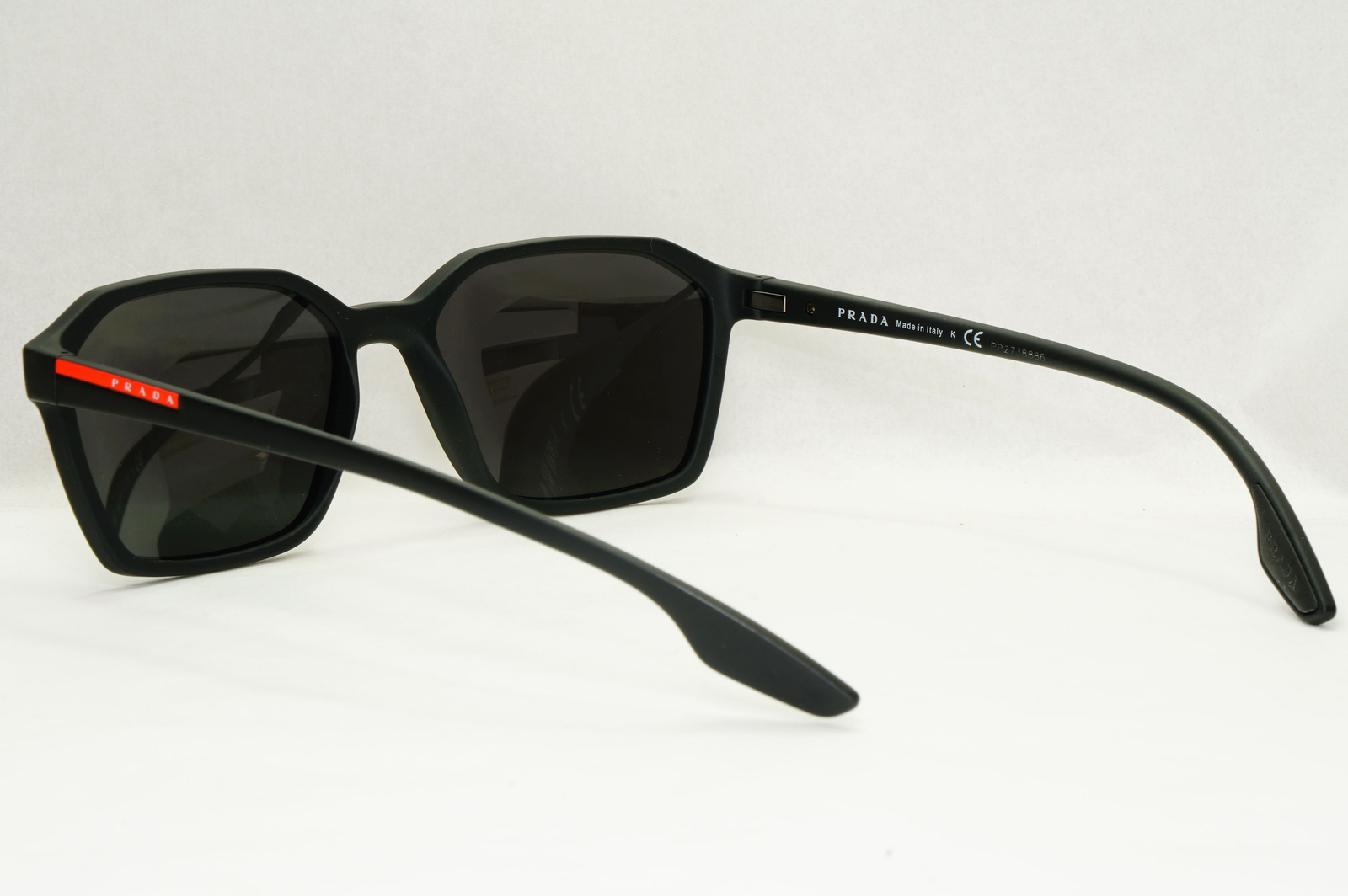 Prada Sunglasses Black Matte Square Angular PS02M… - image 8