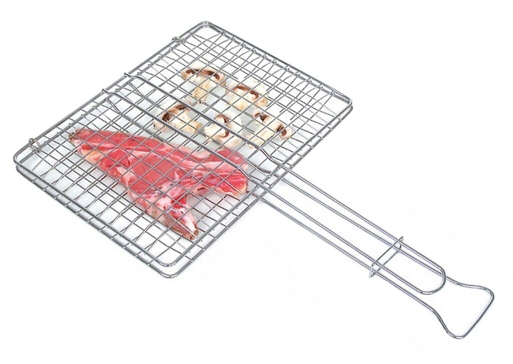 GRATICOLA GRIGLIA PER BARBECUE FILTEX CM. 27 X 37 SENZA PIEDINI FILO FERRO CROMO