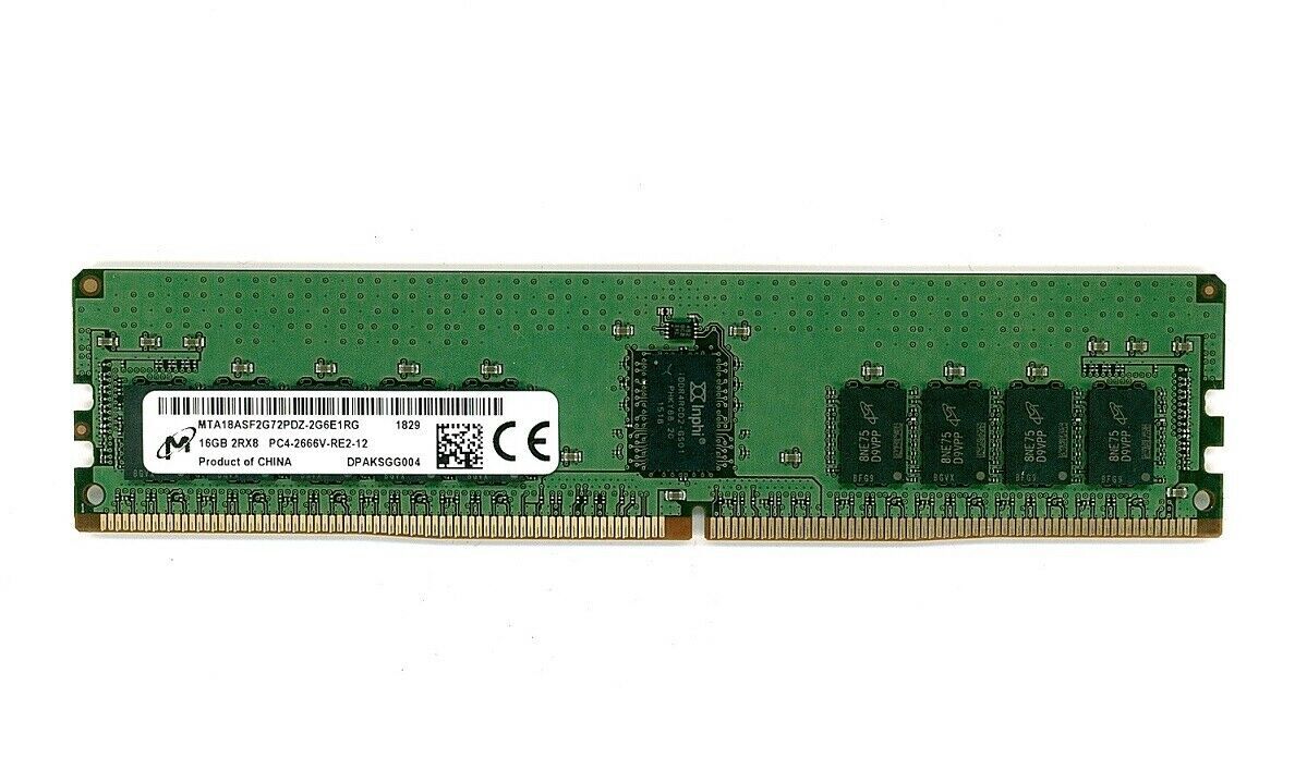 H*s様 micron 16GB DDR4-2666vメモリ Micron DDR4 16GB PC4-2666V ECC RDIMM RAM Server Memory 288-pin