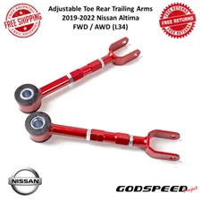 Godspeed Adjustable Toe Rear Trailing Arms For 19-22 Nissan Altima FWD / AWD L34