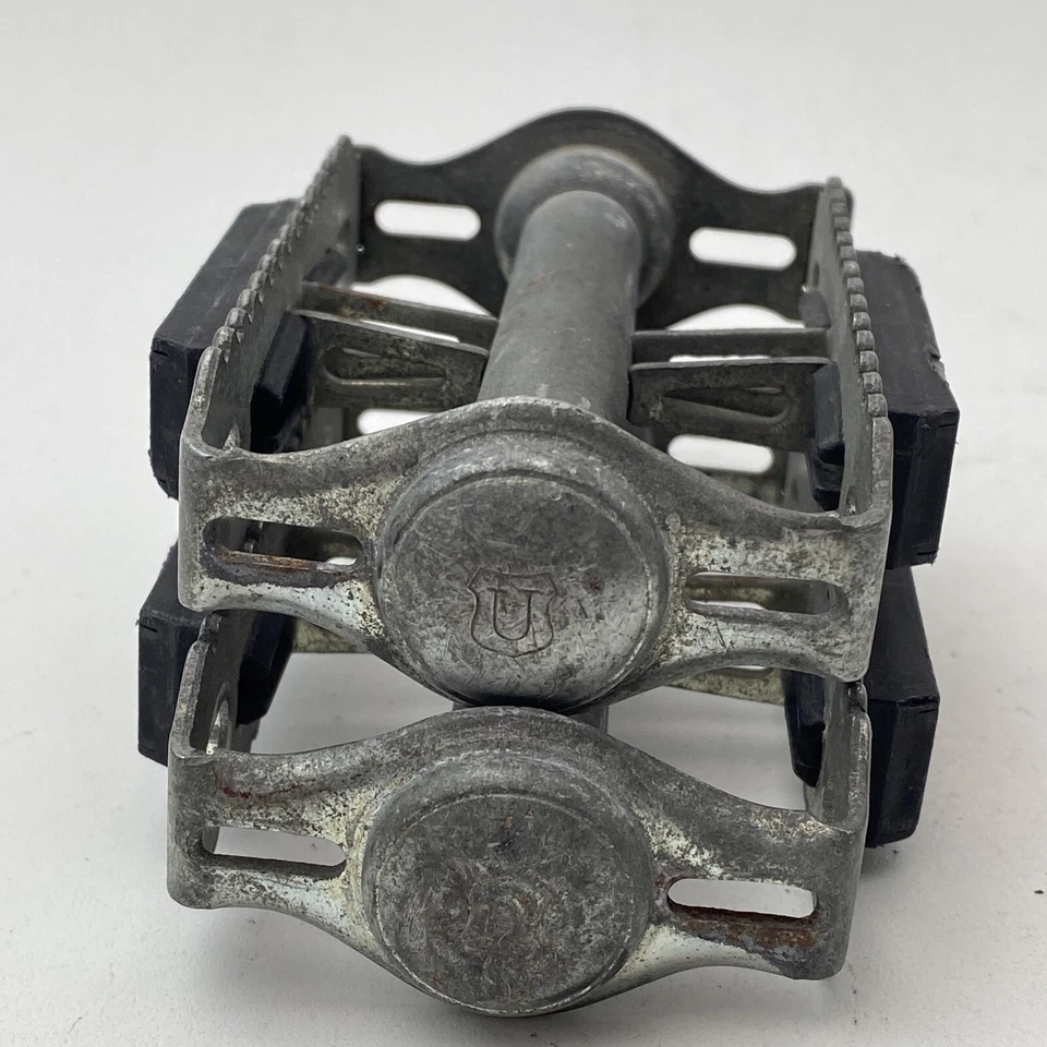 Pedales Union U40 de colección 9/16 pulgadas Rat Trap Old School BMX Klunker Eroica 3 piezas A11 Foto 3 de 4