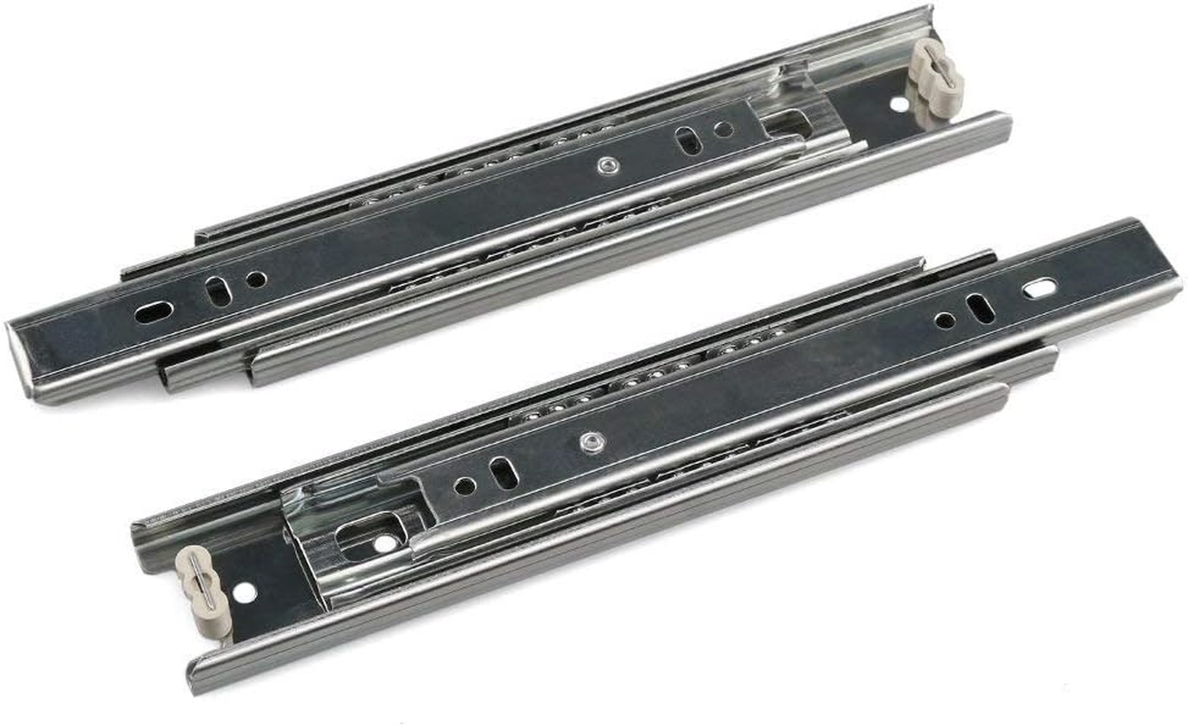 Drawer Slides 8 Inch Ball Bearing Full Extension 3 Section Slide Track Mounti...-image