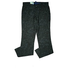 PHÖNIX Herren Chino Stoff Hose Bootcut Schlag Business 50 W34 L34 schwarz Muster