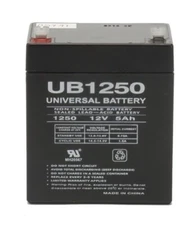 UPG UB1250F1 12V 5AH SLA Battery F1 Terminal - Alarm Security System Backup