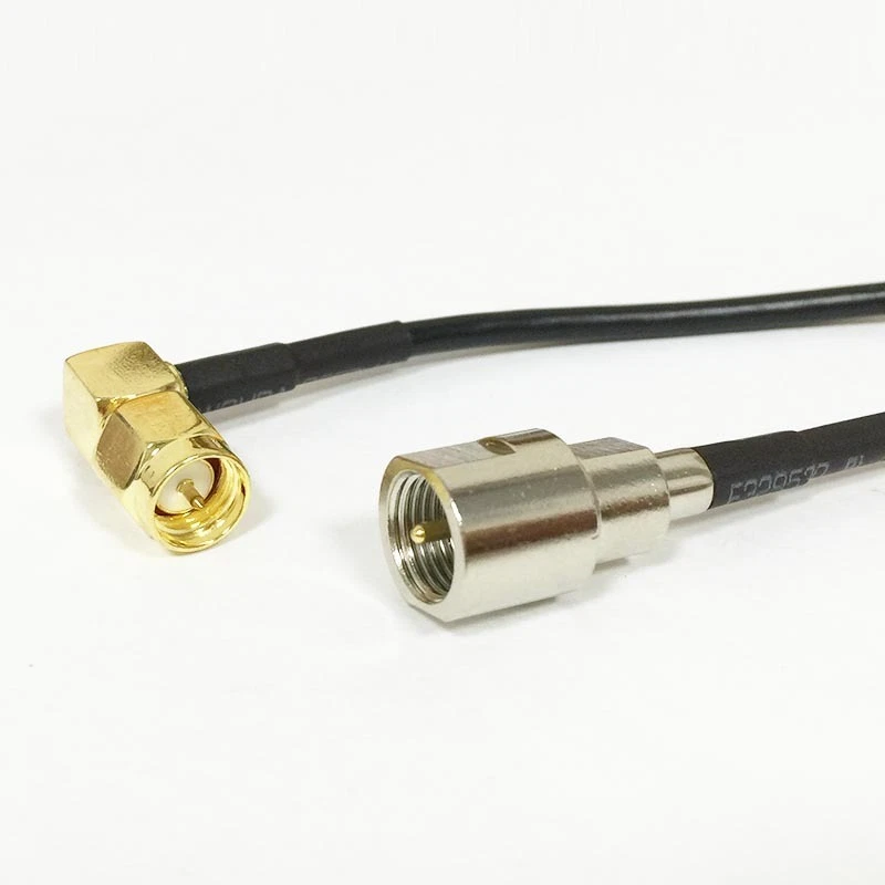 SMA male right angle RA to FME male plug  RF cable assembly RG174 20CM 8inch  - Image 4 of 4