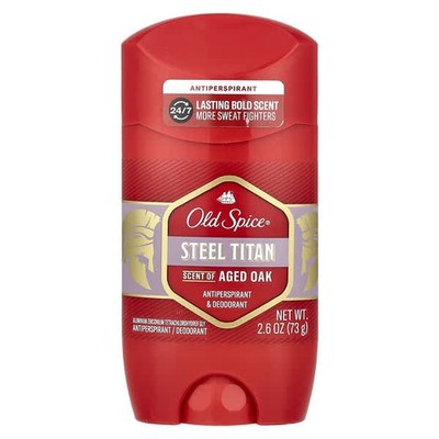 Old Spice Men s Antiperspirant Deodorant Stick, Steel Titan, 2.6 oz, 1,2,3,6Pack
