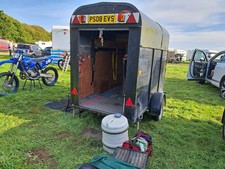 Box Trailer for Motorbikes and Motorcycles Fits 2 Bikes In Black
