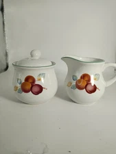 International Tableworks Vintage Stoneware Cream and Sugar Set
