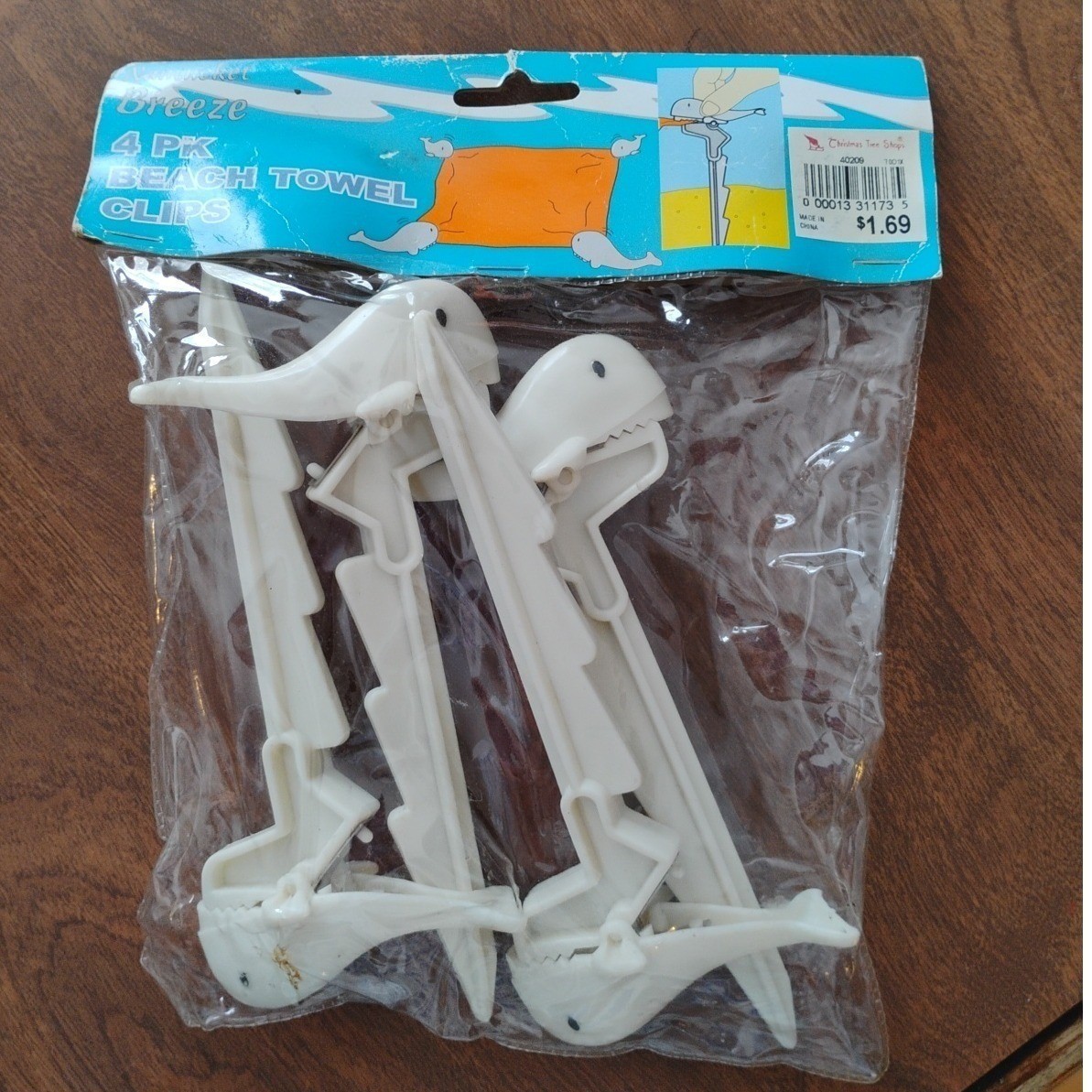 Clips Whale Design White Plastic