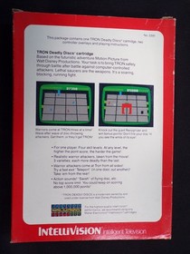 TRON DEADLY DISCS MATTEL INTELLIVISION VIDEO GAME IN ORIGINAL BOX
