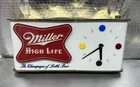 Vintage 1957 Miller High Life Beer Shark Fin Clock Sign For Parts Or Repair