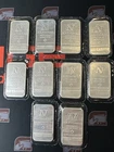 (10) Bar Lot Vintage 1 Troy Oz .999 Fine Silver National Refiners Sealed 10oz